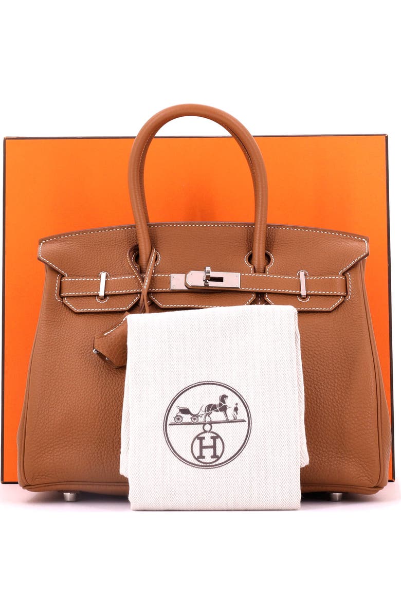 Pre-Owned Hermes Birkin Handbag Brown Togo with Palladium Hardware 30, Alternate, color, Gold