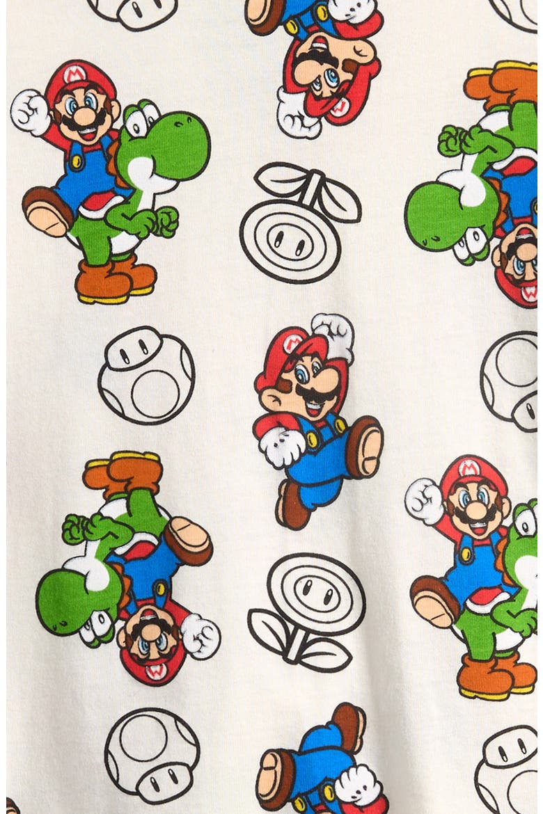 Nintendo™ Mario & Yoshi T-Shirt & Sweat Shorts Set, Alternate, color, EGRET