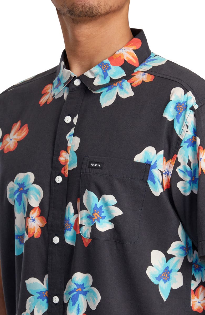 RVCA Anytime Short Sleeve Button-Up Shirt, Alternate, color,