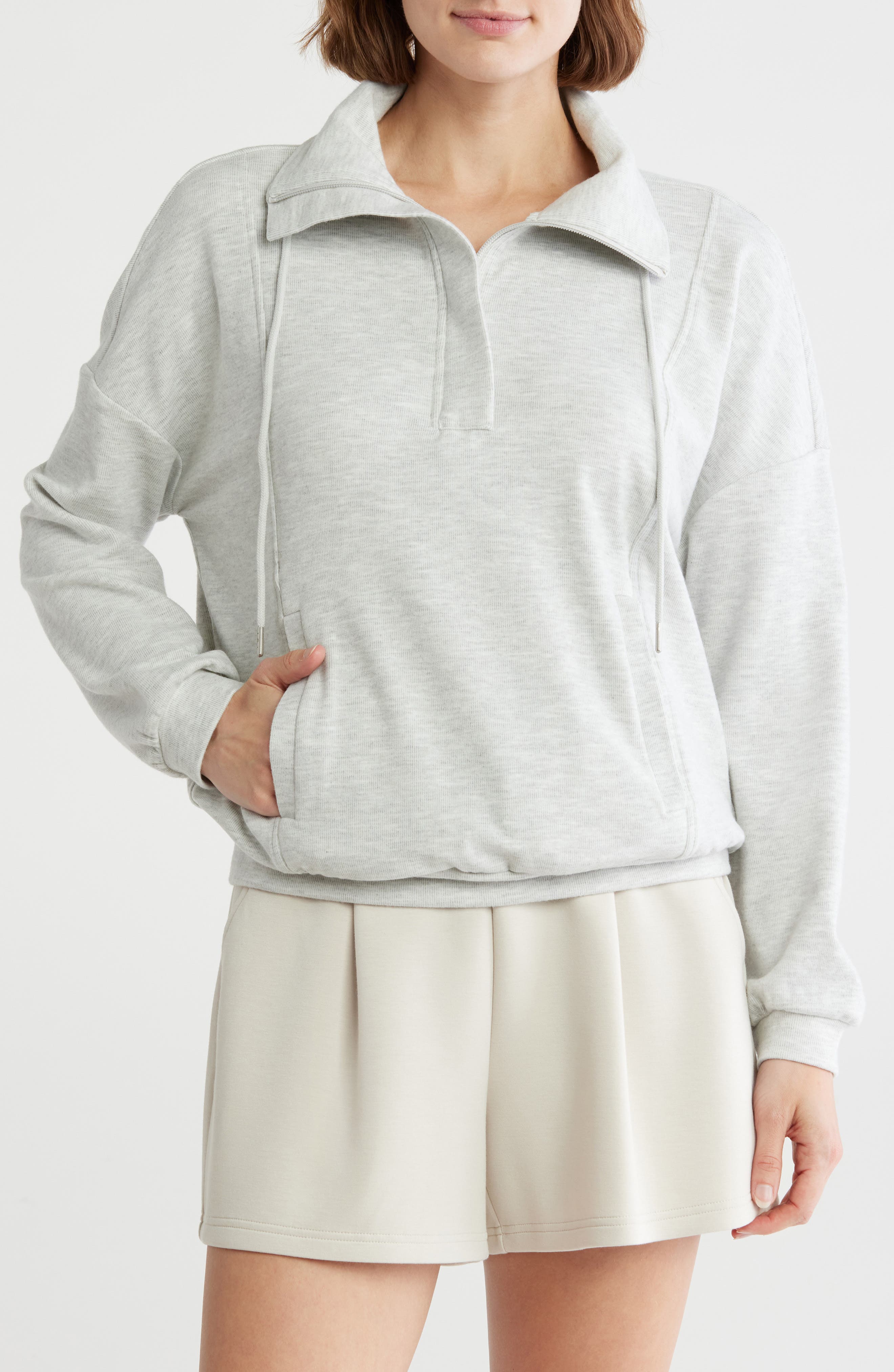 Zella Cozy Half Zip Pullover Sweatshirt