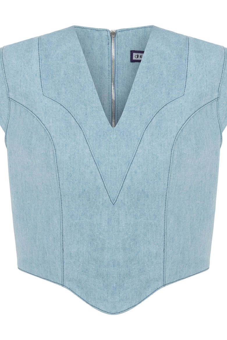 Marvel V Neck Top, Alternate, color, Ice Blue
