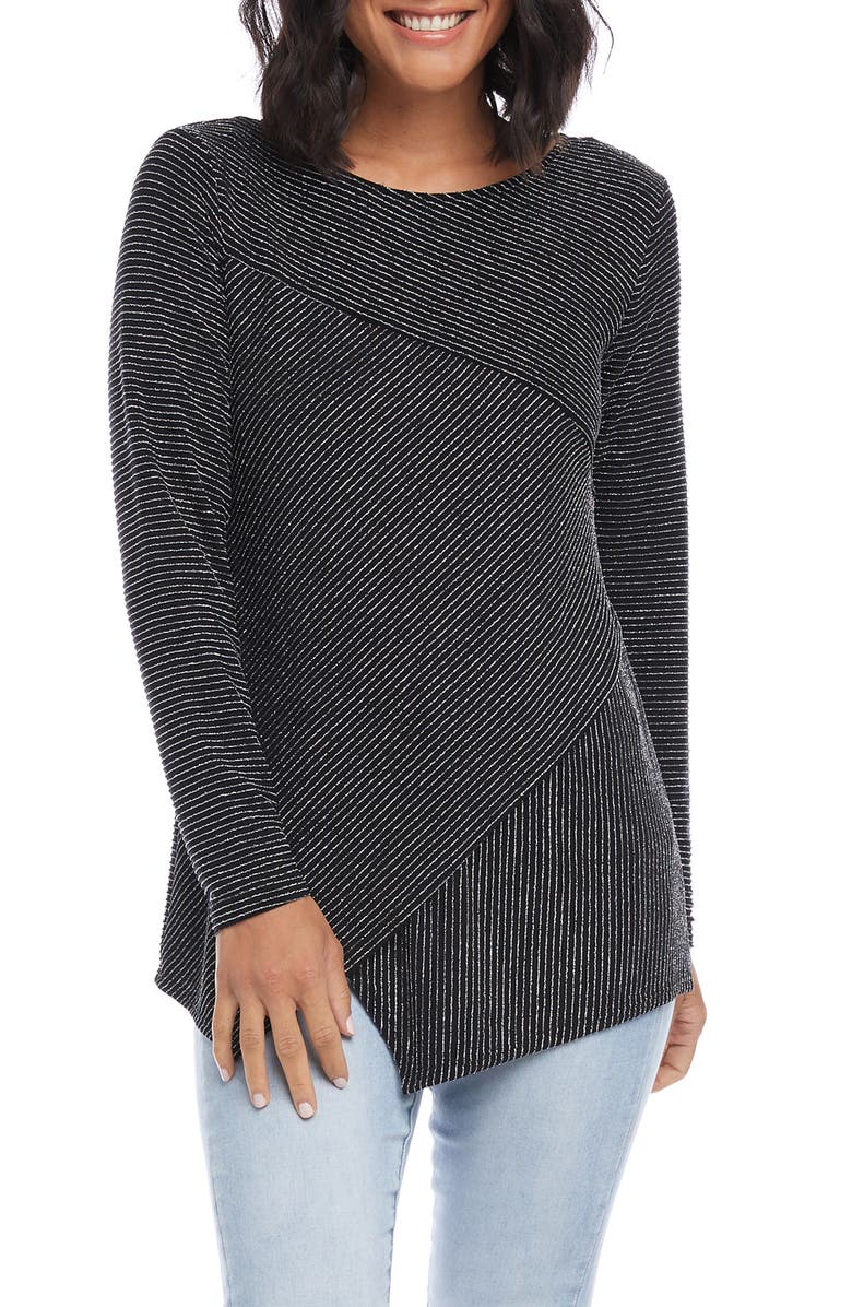 Karen Kane Stripe Asymmetrical Top, Main, color,