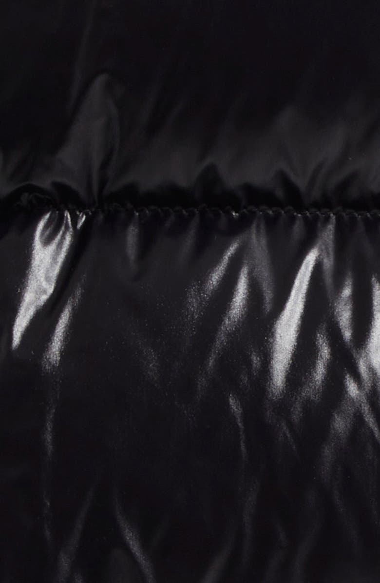 Moncler Maire Hooded Short Down Puffer Jacket, Alternate, color, Black/Black