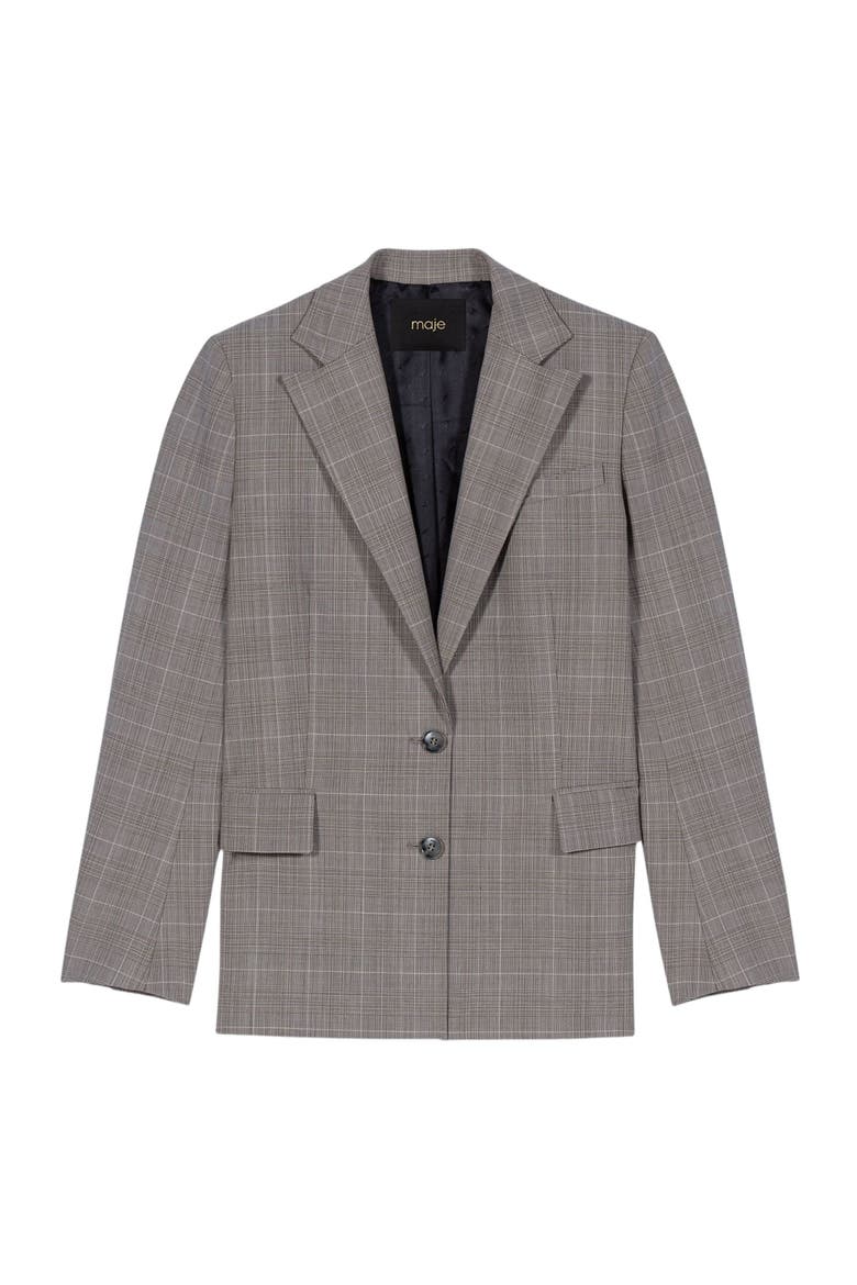 Checked suit jacket, Main, color, Grey