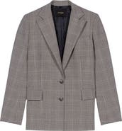 maje Checked suit jacket