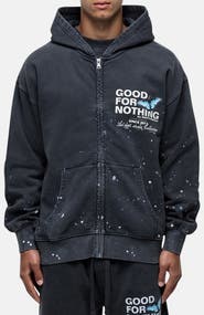 Good For Nothing Studio Paint Butterfly Zip Hoodie