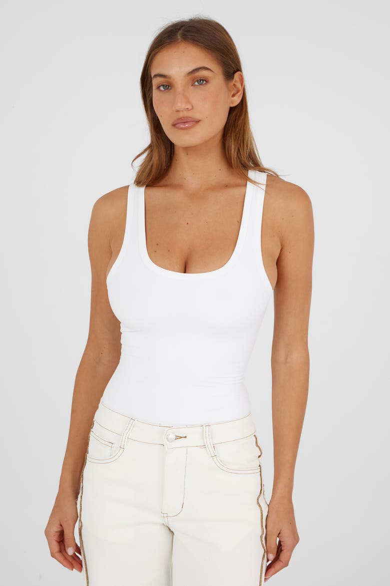 Claudine Bodysuit, Alternate, color, White