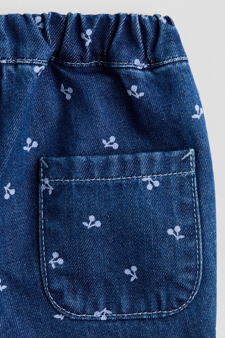 Cotton Trousers, Alternate, color, Dark denim blue/cherries