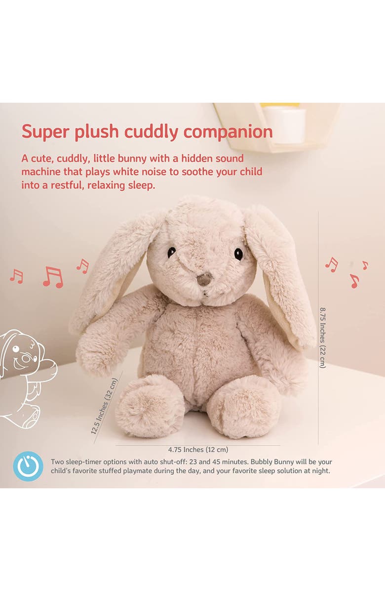 Cloud B Bubbly Bunny Plush Musical & White Noise Sound Machine, Alternate, color,