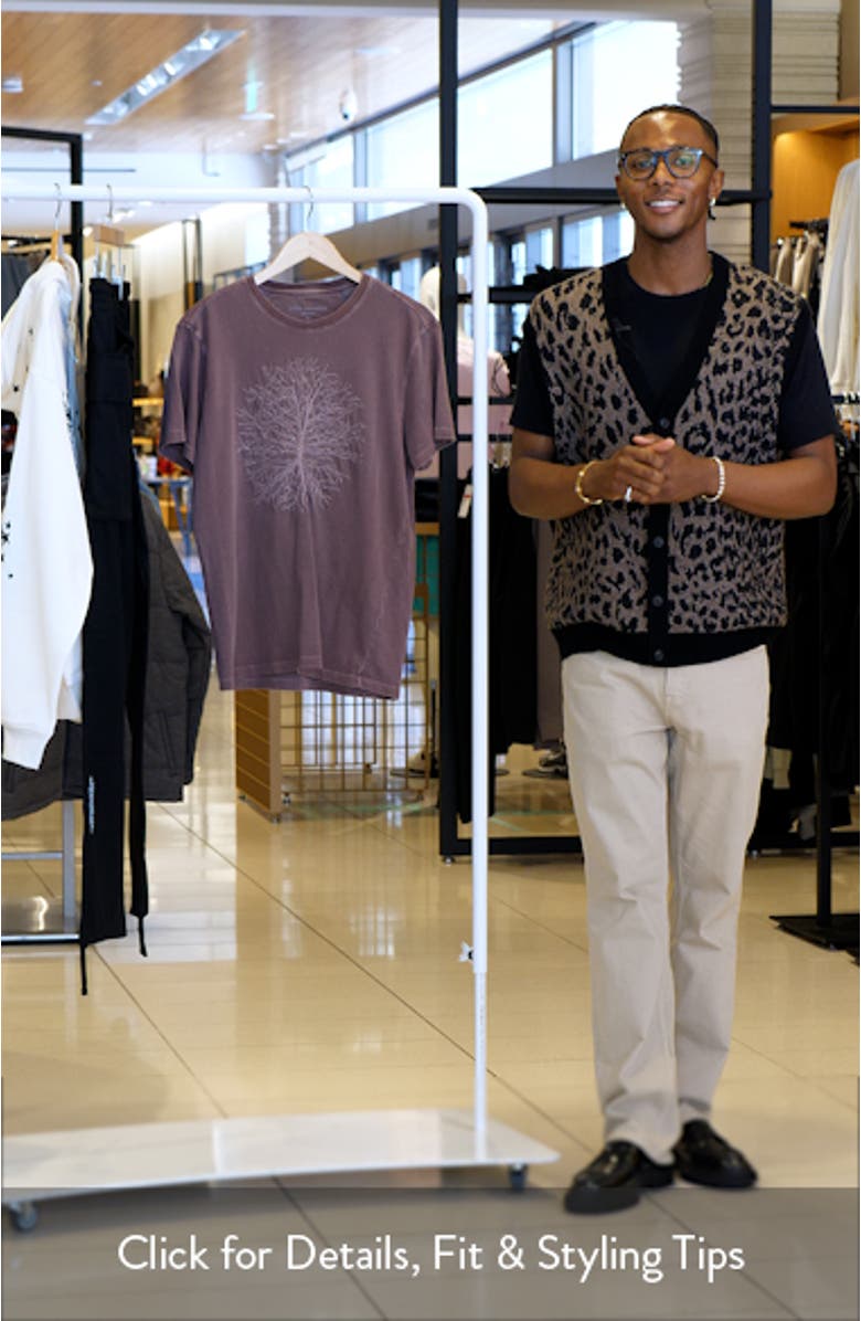 Peace Tree Embroidered Organic Cotton T-Shirt, sales video thumbnail