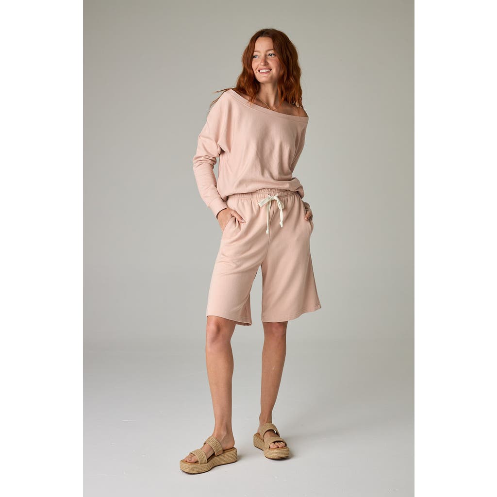 eavolu Baikal Eco-Luxe Fleece Bermuda Short in Rose Quartz  product