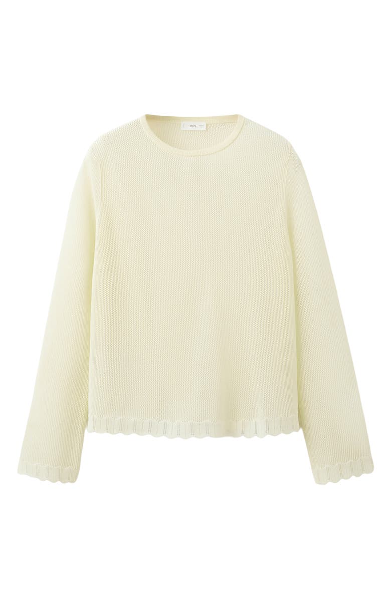 MANGO TEEN Open Stitch Sweater, Alternate, color, Yellow