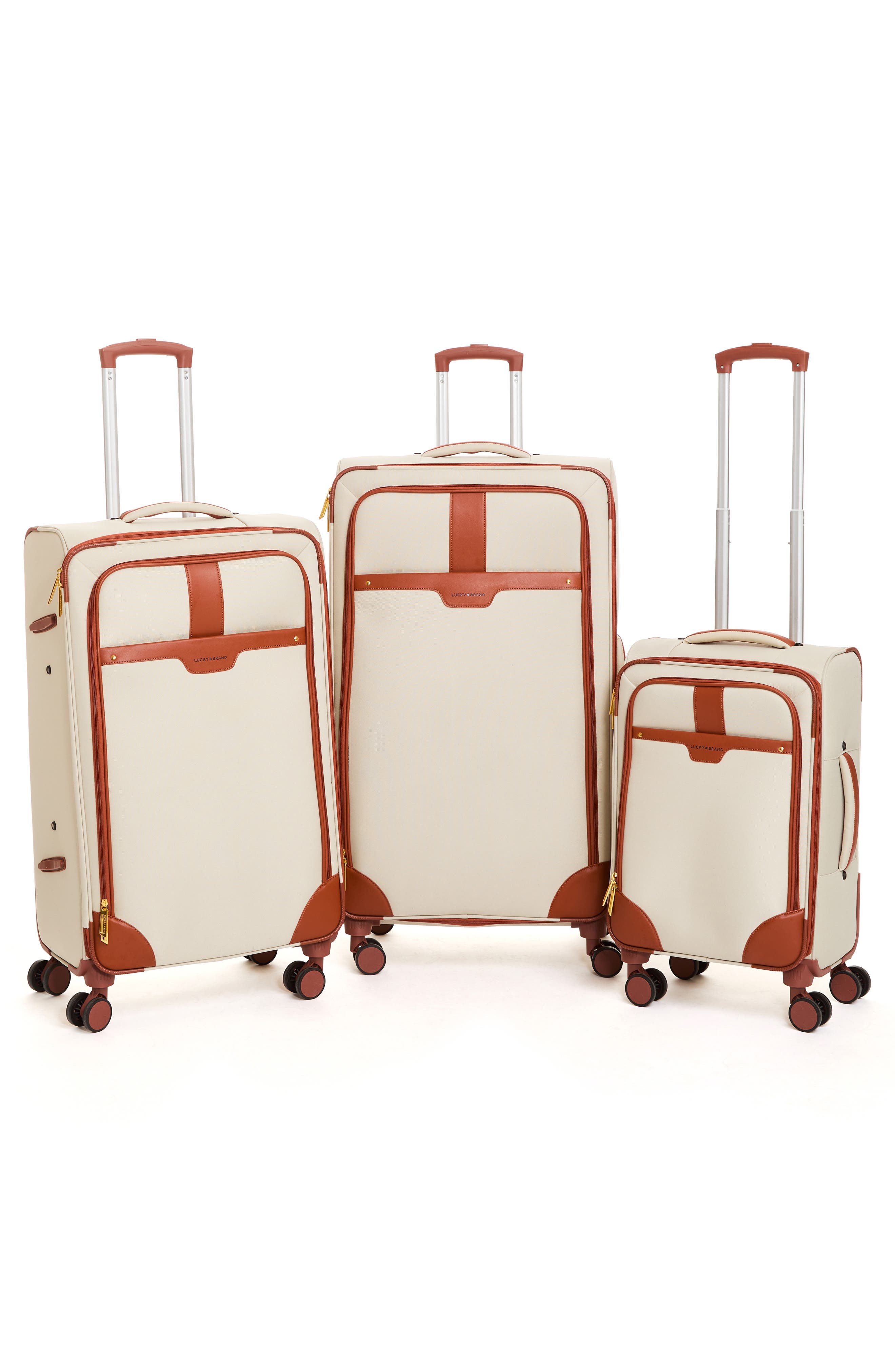 Lucky Brand Mason 3-Piece Luggage Set, Alternate, color, Khaki