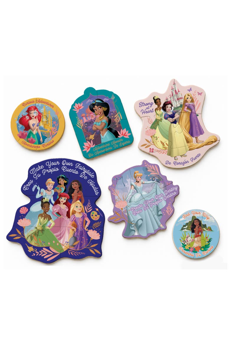 Princesss 6-Pack Wood Shaped Puzzles, Alternate, color, Multicolor