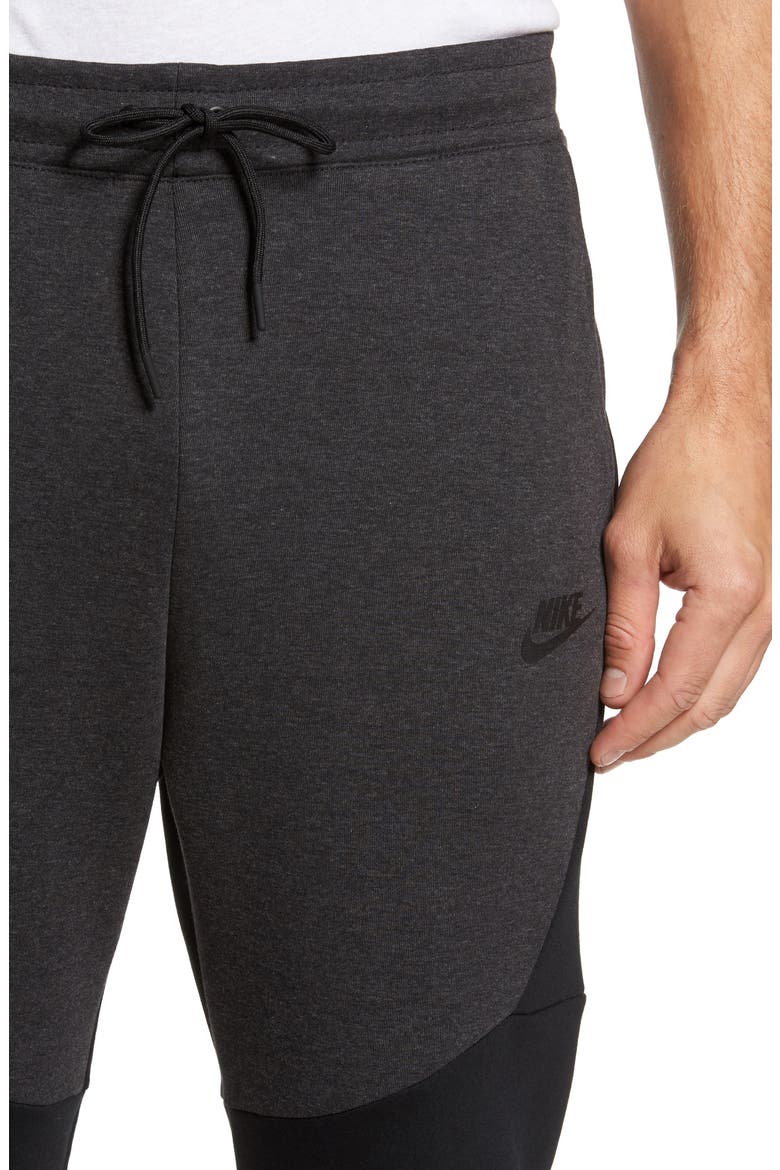 Tech Fleece Jogger Pants, Alternate, color, BLACK HEATHER/ BLACK/ BLACK