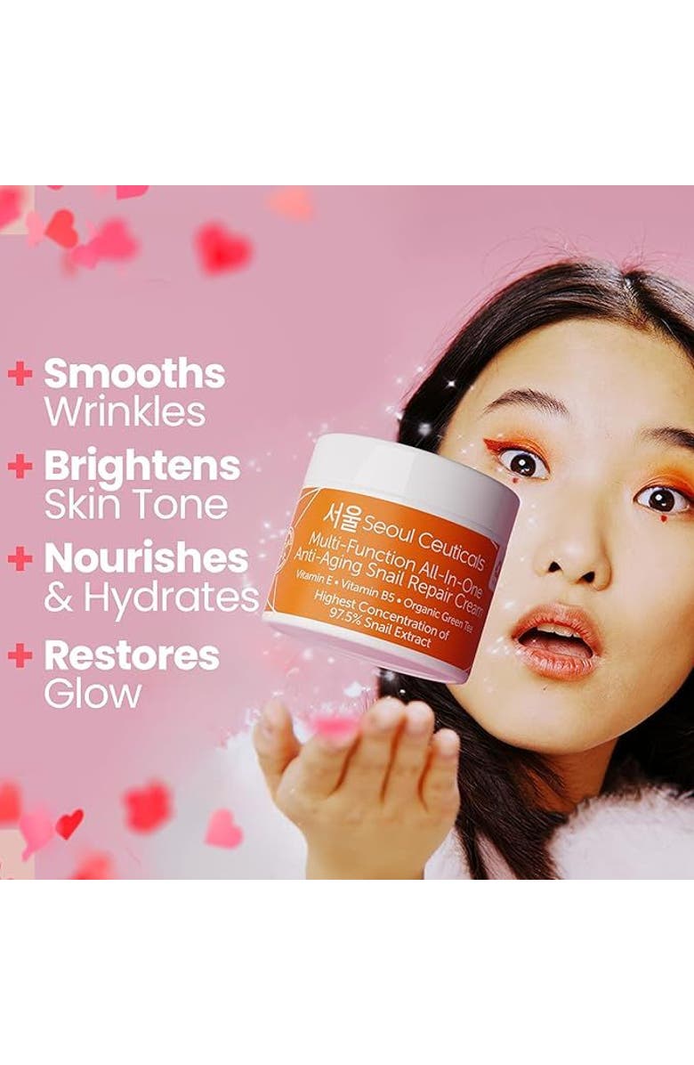 Seoul Ceuticals Korean Skincare Anti-Aging Snail Repair Cream, Alternate, color, Clear
