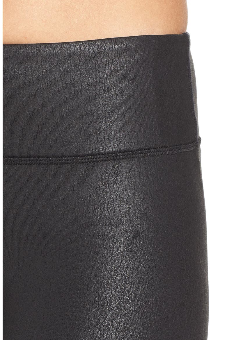 'Airbrushed' Leggings, Alternate, color, BLACK PERFORMANCE LEATHER