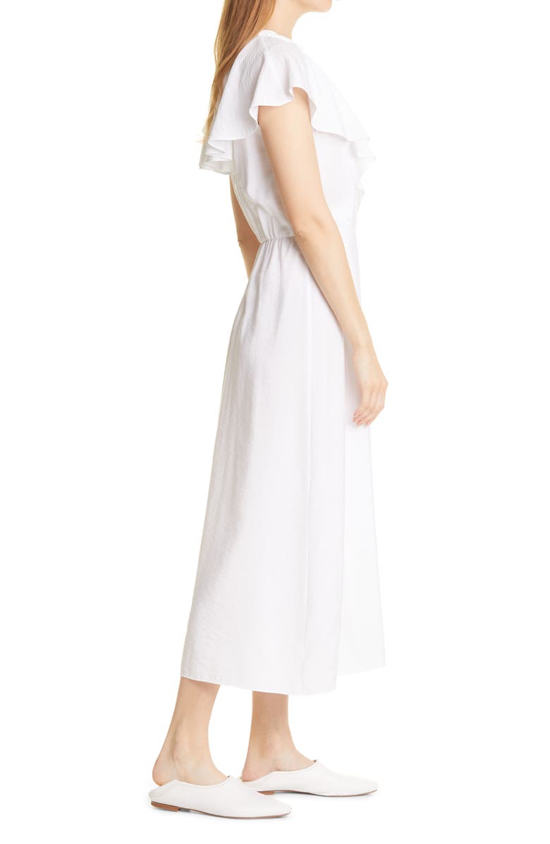 Vince Braid Trim Flutter Sleeve Wrap Front Dress, Alternate, color, 