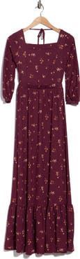 GO COUTURE Long Sleeve Maxi Dress