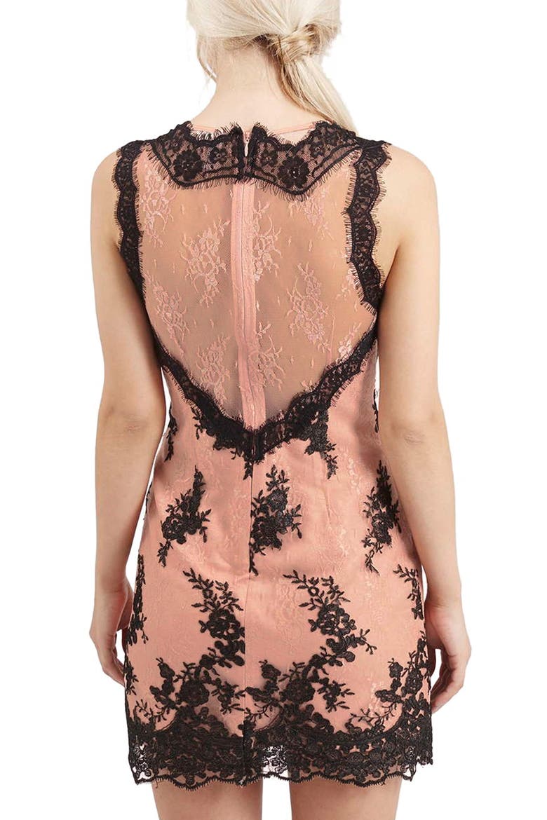 Lace Sleeveless Dress, Alternate, color, NUDE MULTI