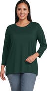 Lands' End Plus Size 3/4 Sleeve Cotton Supima Tunic
