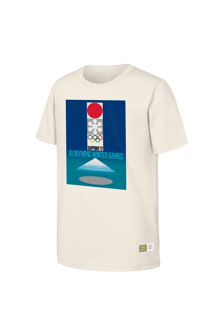 Men's  Natural 1972 Sapporo Games Olympic Heritage T-Shirt, Alternate, color, Natural