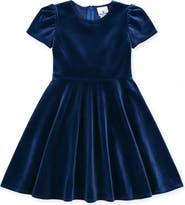 Florence Eiseman Stretch Velvet Dress with Bubble Sleeves