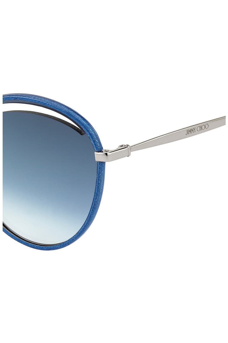 Malya 59mm Cutout Lens Sunglasses, Alternate, color, BLUE GLITTER BLUE