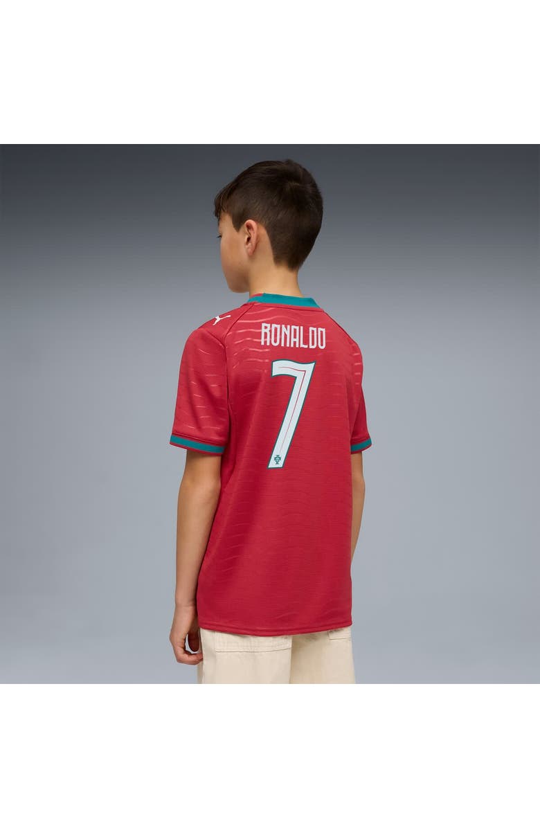 PUMA Youth Puma Cristiano Ronaldo Red Portugal National Team 2026 Home Replica Jersey, Alternate, color, Red