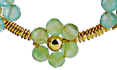 Panacea Mint Crystal Teardrop Earrings In Mint