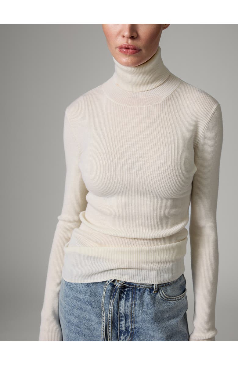 DAY Birger et Mikkelsen Sierra Roll Neck Slim Fit Sweater, Alternate, color, Ivory Shade