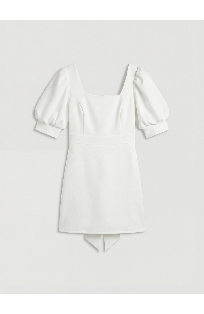 Coast Taffeta Bow Back Mini Dress, Alternate, color, Ivory