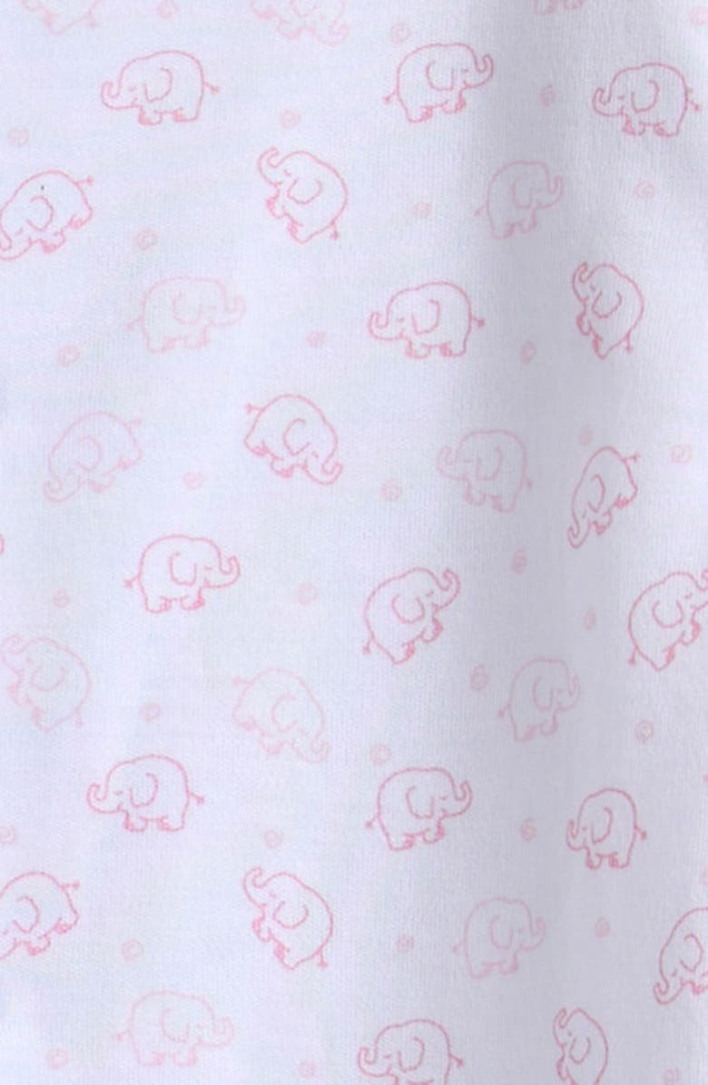 Kissy Kissy Ele-Fun Print Pima Cotton Footie, Alternate, color, Pink