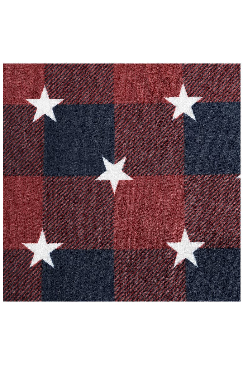 Americana Plaid Throw Blanket, Alternate, color, MEDIUM RED