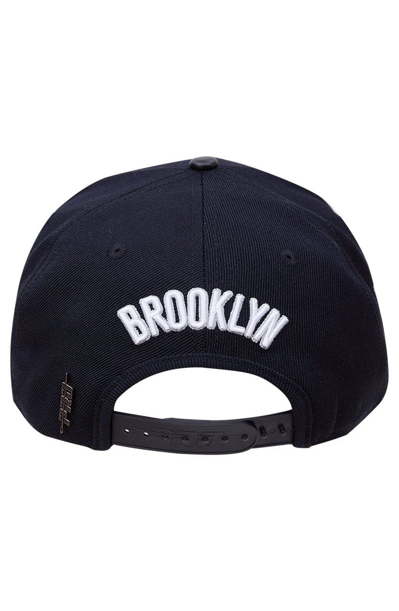 PRO STANDARD Men's Pro Standard Black Brooklyn Nets Mashup Logos Snapback Hat, Alternate, color,