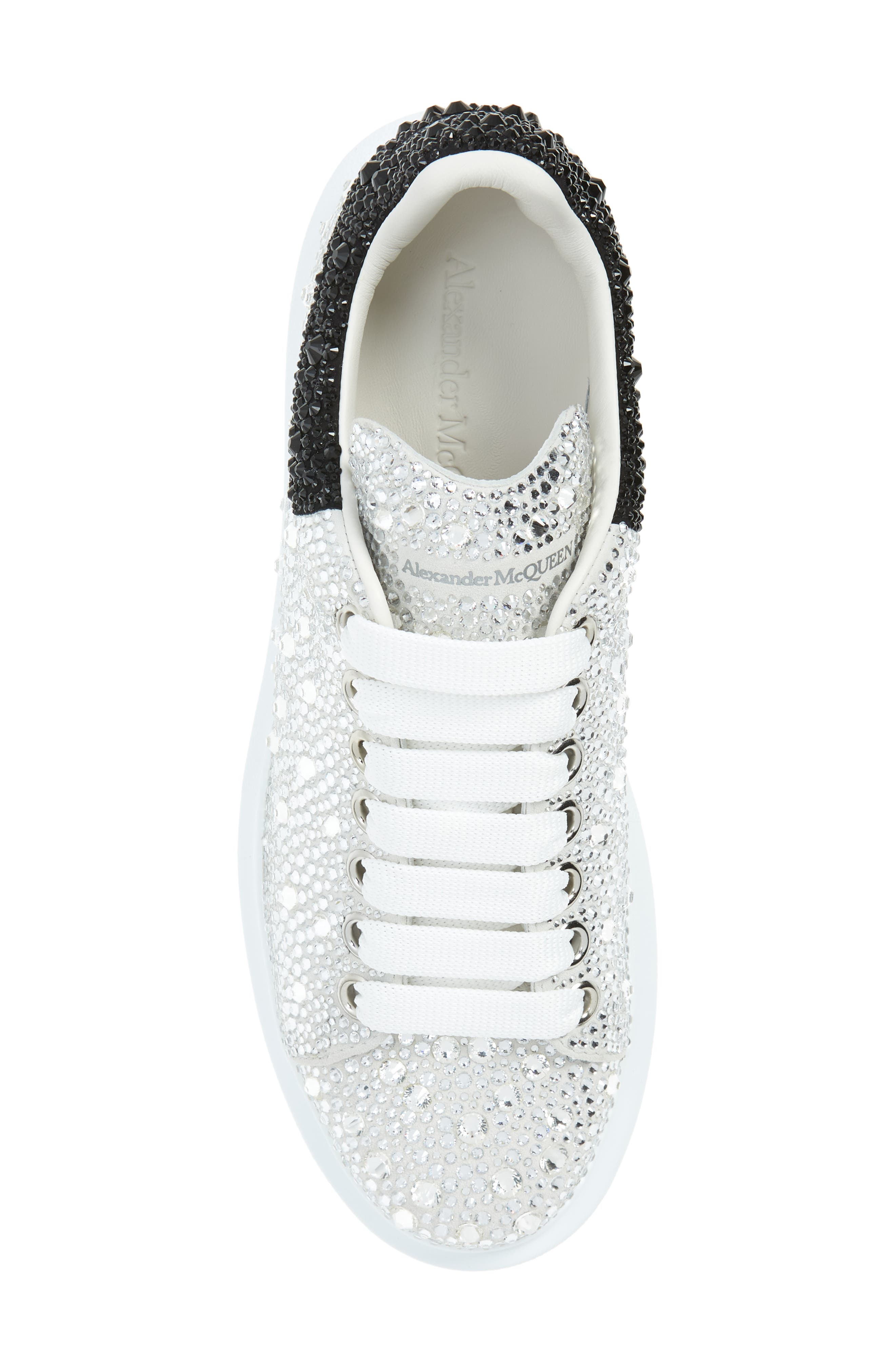 McQueen Alexander McQueen Oversized Crystal Embellished Sneaker, Alternate, color, 