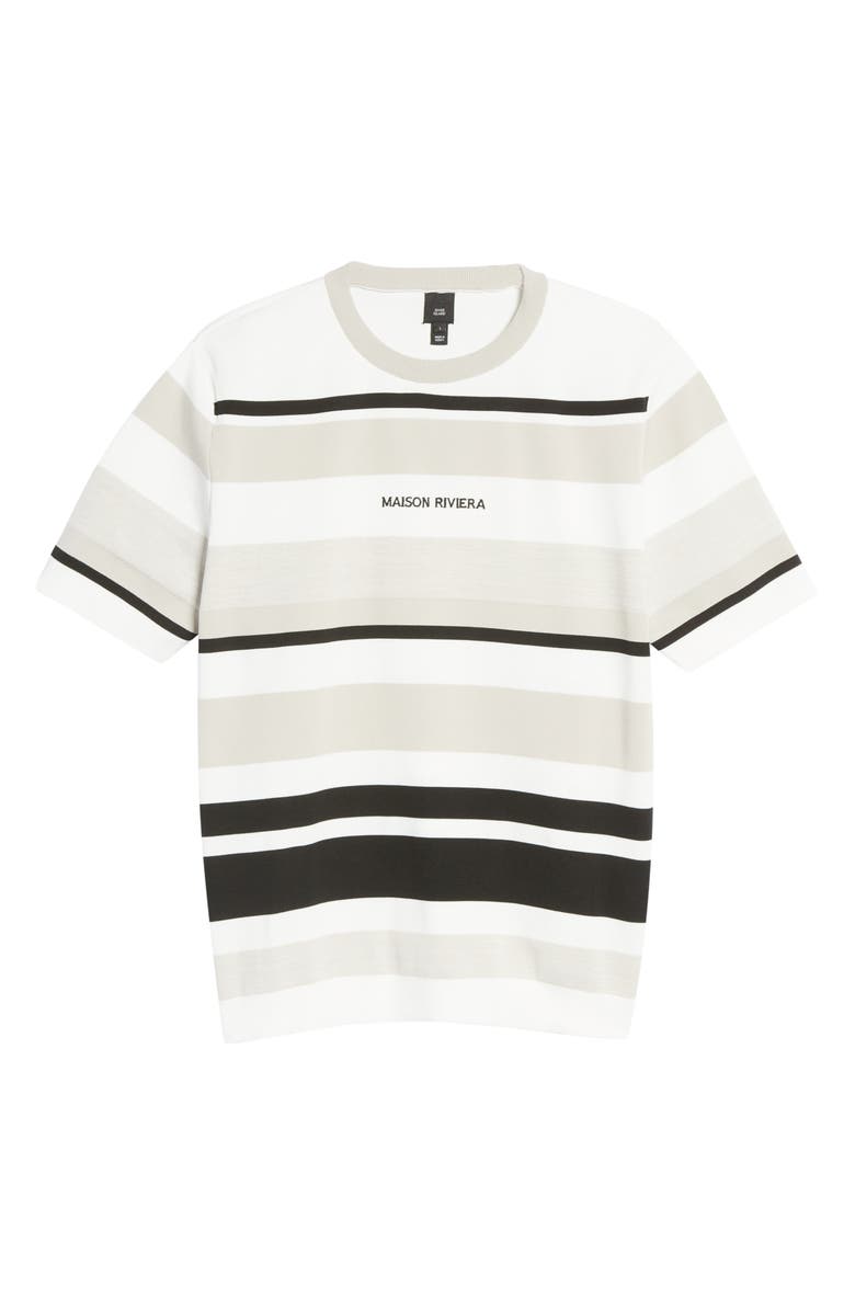 River Island Men's Maison Stripe T-Shirt, Alternate, color, 