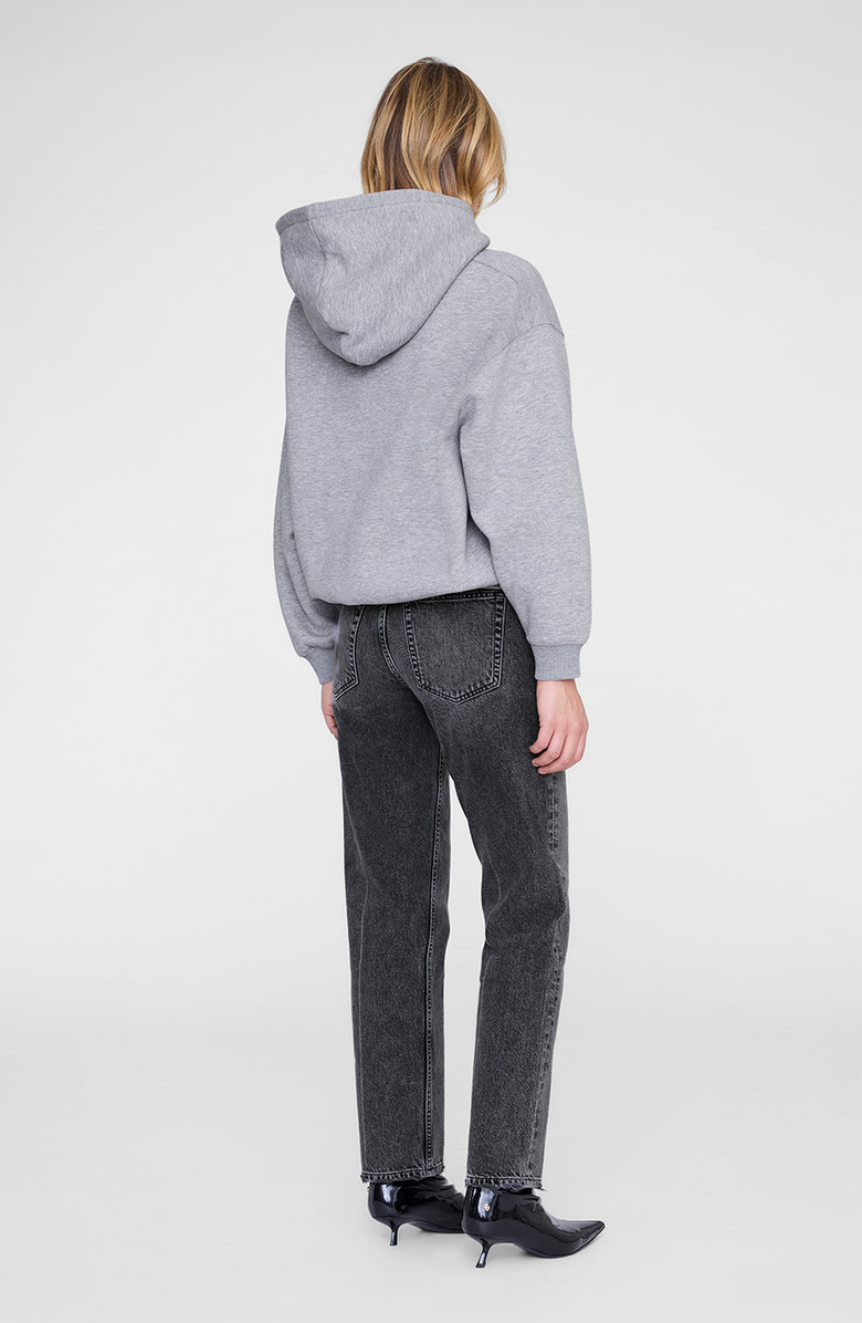 ANINE BING Letterman Jaci Hoodie, Alternate, color, Medium Heather Grey