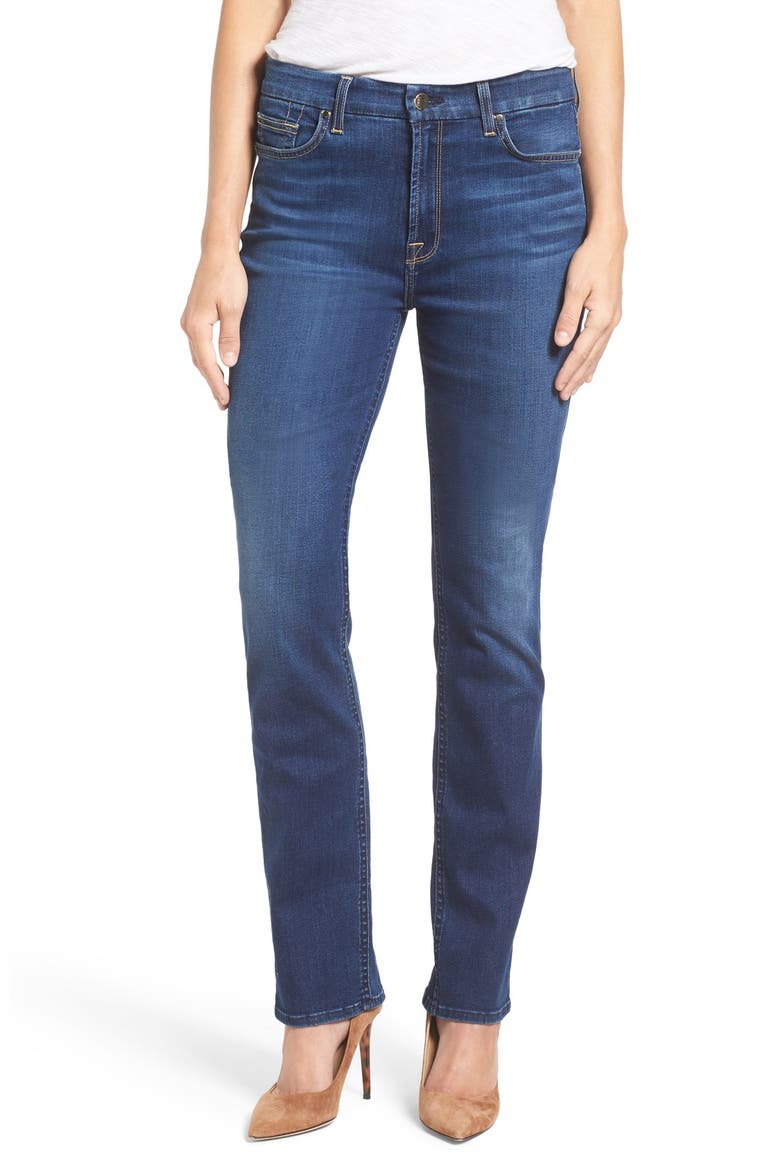 Stretch Slim Straight Leg Jeans, Alternate, color, RICHE TOUCH CLASSIC MEDIUM