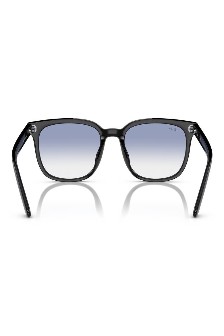 57mm Gradient Square Sunglasses, Alternate, color, BLACK