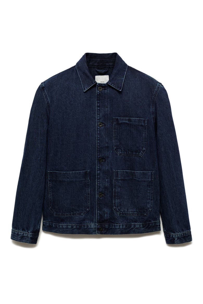 Workwear Denim Jacket, Main, color, DARK BLUE