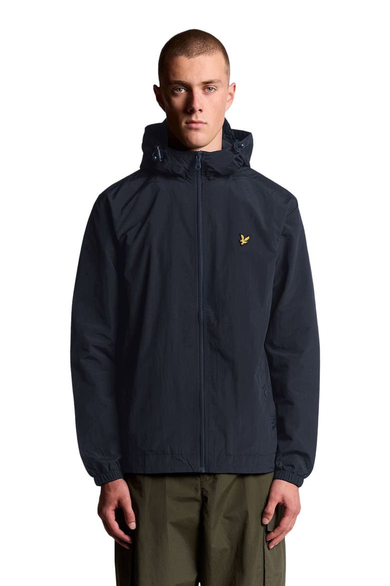 Zip Through Hooded Jacket, Alternate, color, Dark Navy