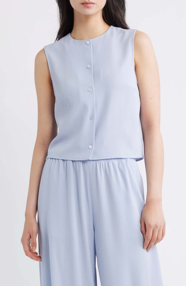 Theory Admiral Button-Up Shell, Main, color, Cornflower - G2m
