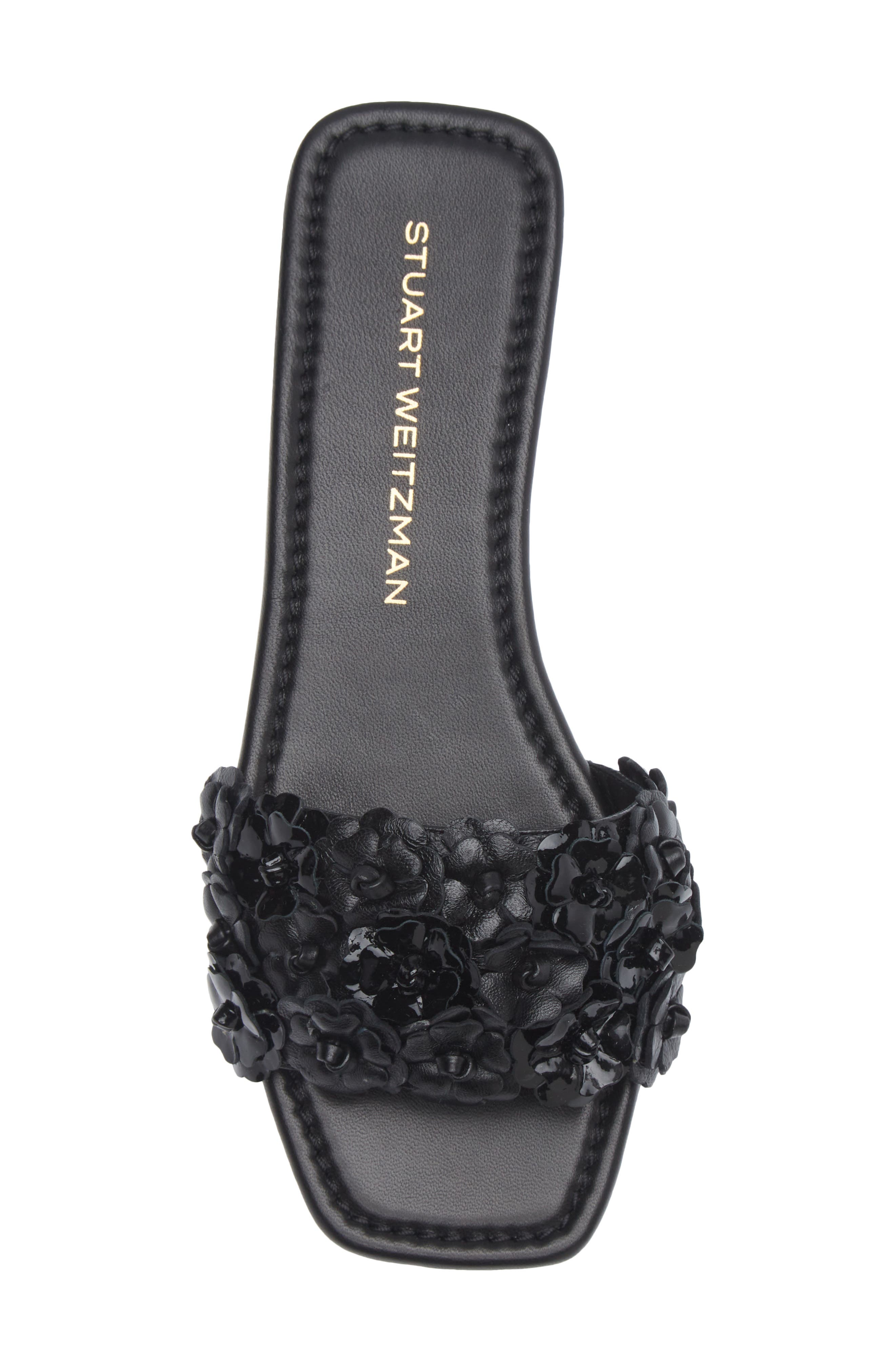 Stuart Weitzman Meadow Slide Sandal, Alternate, color, Black