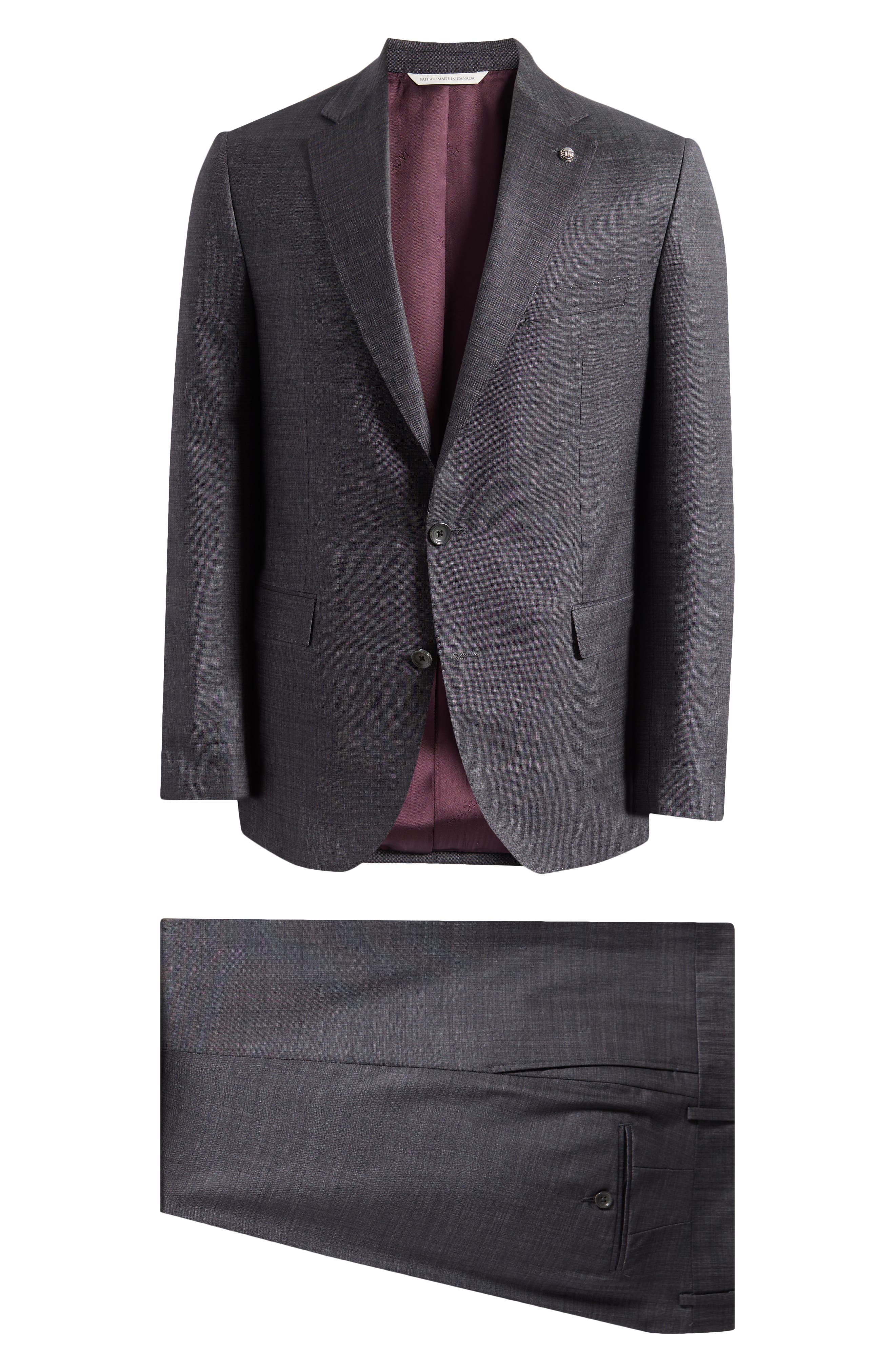 Jack Victor Esprit Grey Mélange Wool Suit
