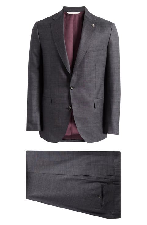 Esprit Grey Mélange Wool Suit