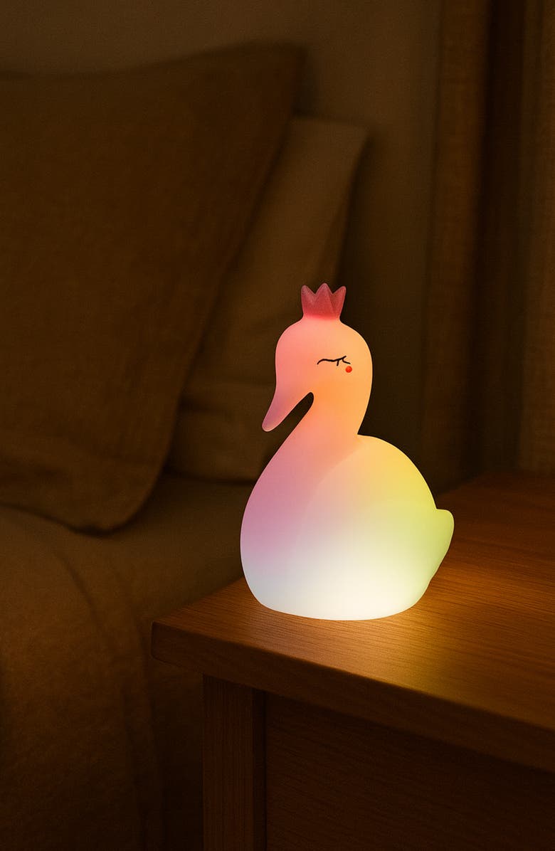 Innovibe Swan Squishy Light, Alternate, color, White Pink