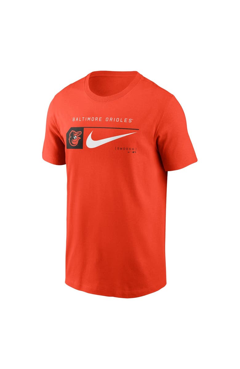Nike Men's Nike Orange Baltimore Orioles Team Swoosh Lockup T-Shirt, Alternate, color, 