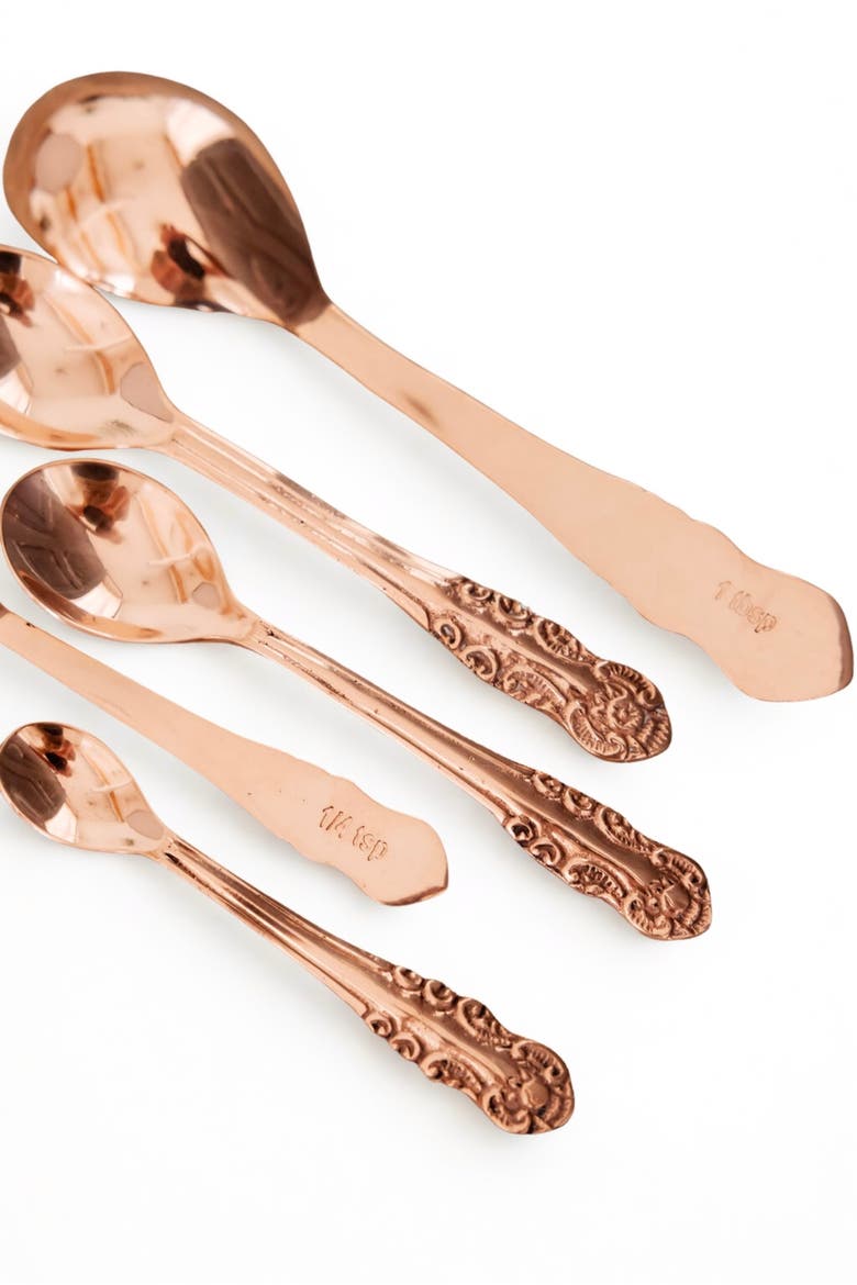 Vintage Inspired Copper Measuring Spoons, Alternate, color, Copper