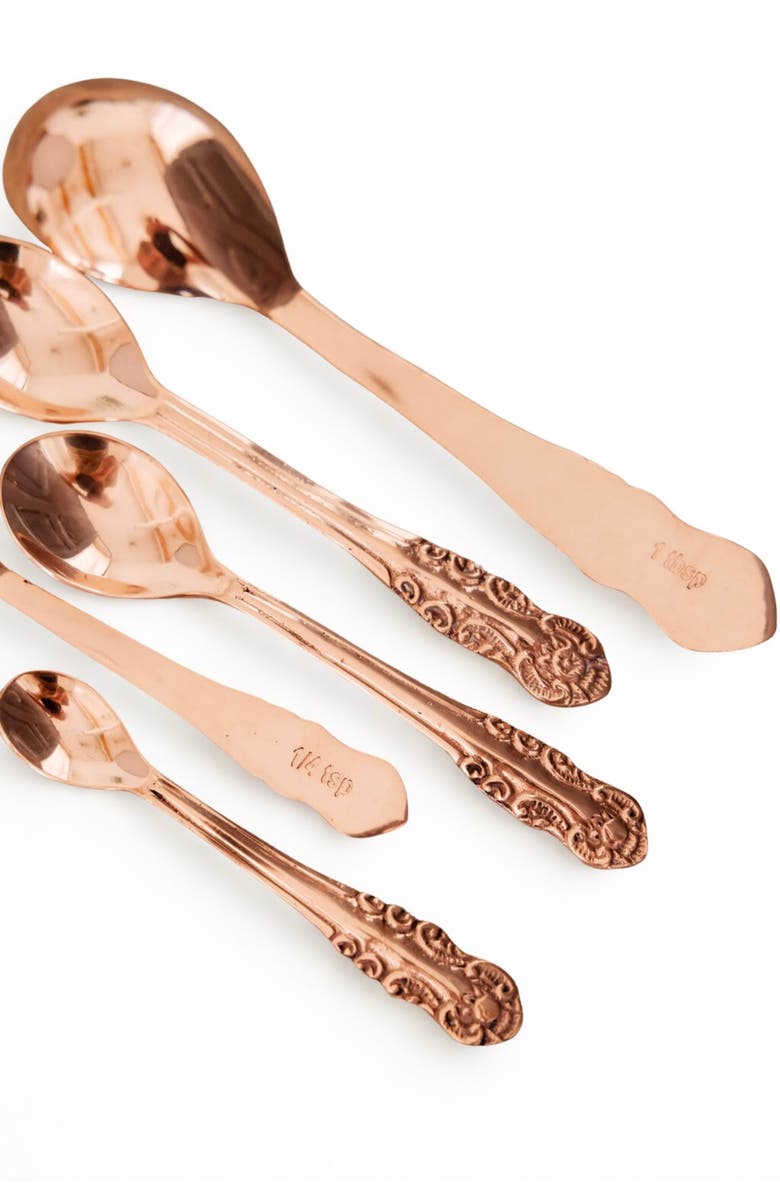 Coppermill Kitchen Vintage Inspired Copper Measuring Spoons, Alternate, color, Copper